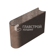 Камень бортовой БРШ 50.20.8, яшма с мраморной крошкой, коричневое основание