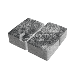 Тротуарная плитка Старый город, черно-белая с мраморной крошкой, 6 см