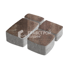Тротуарная плитка Классика 4 камня, яшма, 4 см