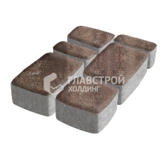 Тротуарная плитка Классика 4 камня, яшма, 4 см