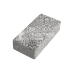 Тротуарная плитка Прямоугольник 10х20х8 см, антрацит на камне