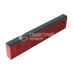 Камень бортовой БР 100.20.8, черный с мраморной крошкой, красное основание