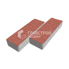 Тротуарная плитка 300х100х60, красная с гранитной крошкой