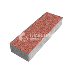 Тротуарная плитка 300х100х60, красная с гранитной крошкой