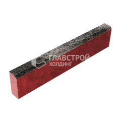 Камень бортовой БР 100.20.8, агат коричневый с мраморной крошкой, красное основание