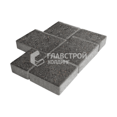 Тротуарная плитка Новый город, джафар черный, 6 см