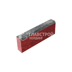 Камень бортовой БР 50.20.8, антрацит с мраморной крошкой, красное основание