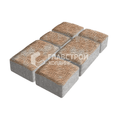 Тротуарная плитка Старый город, сансет с гранитной крошкой, 6 см