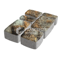 Тротуарная плитка Классика 4 камня, агат кофейный, 6 см