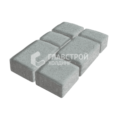 Тротуарная плитка Старый город, серая, 4 см