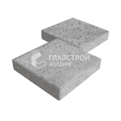 Тротуарная плитка Квадрат 300х300х60, серо-белый