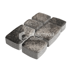 Тротуарная плитка Классика 3 камня, агат коричневый, 6 см