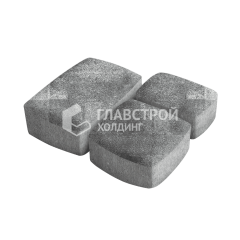 Тротуарная плитка Классика 3 камня, антрацит, 6 см