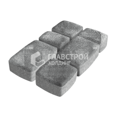 Тротуарная плитка Классика 3 камня, антрацит, 6 см