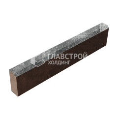 Камень бортовой БР 100.20.8, антрацит, коричневое основание