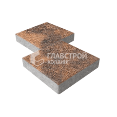 Тротуарная плитка Квадрат 400х400х60, сомон с гранитной крошкой