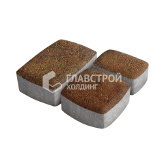 Тротуарная плитка Классика 3 камня, джафар оранжевый, 6 см