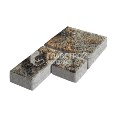 Тротуарная плитка Рубико, агат кофейный на камне, 4 см