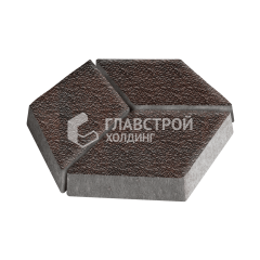 Тротуарная плитка Ромб, клинкер с мраморной крошкой, 6 см