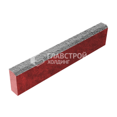 Камень бортовой БР 100.20.8, серо-белый с мраморной крошкой, красное основание