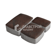 Тротуарная плитка Классика 3 камня, клинкер, 6 см