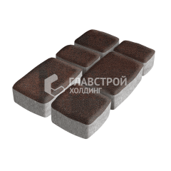 Тротуарная плитка Классика 3 камня, клинкер, 6 см