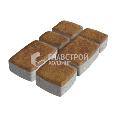 Тротуарная плитка Классика 3 камня, листопад, 6 см