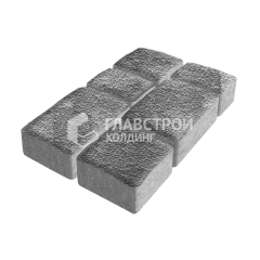 Тротуарная плитка Старый город, антрацит с мраморной крошкой, 4 см
