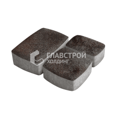 Тротуарная плитка Классика 3 камня, мокко, 6 см