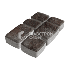 Тротуарная плитка Классика 3 камня, мокко, 6 см