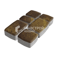 Тротуарная плитка Классика 3 камня, осень, 6 см