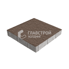 Тротуарная плитка Квадрат 500х500х70, коричневая с гранитной крошкой