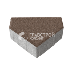 Тротуарная плитка Шапка Епископа, коричневая на камне, 6 см