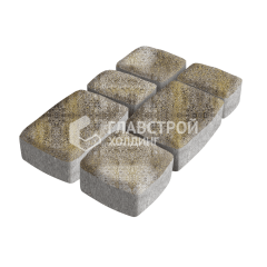 Тротуарная плитка Классика 3 камня, степь, 6 см