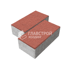 Тротуарная плитка 240х120х70, красная на камне