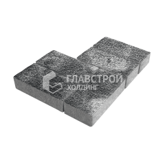 Тротуарная плитка 200х100х40, черно-белая с мраморной крошкой