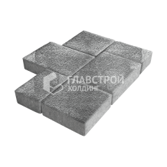 Тротуарная плитка Новый город, антрацит на камне, 6 см