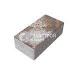 Тротуарная плитка Прямоугольник 120х240х70, сомон на камне