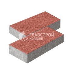 Тротуарная плитка 600х300х60, красная на камне