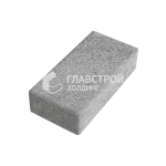 Тротуарная плитка Прямоугольник 200х100х80, серо-белая на камне
