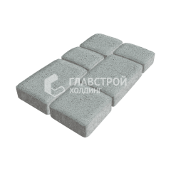 Тротуарная плитка Брук, серая, 4 см