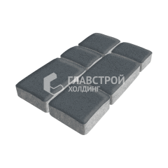 Тротуарная плитка Брук, черная, 4 см