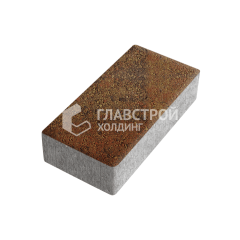 Тротуарная плитка Брусчатка, джафар оранжевый, 4 см