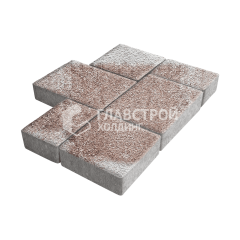 Тротуарная плитка Новый город, хаски на камне, 6 см