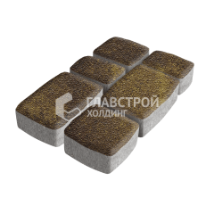 Тротуарная плитка Классика 3 камня, осень на камне, 4 см