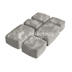 Тротуарная плитка Классика 3 камня, неаполь на камне, 6 см