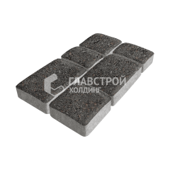 Тротуарная плитка Брук, джафар черный, 4 см