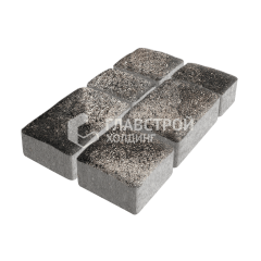 Тротуарная плитка Старый город, агат коричневый, 6 см