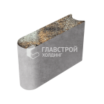 Бордюрный камень БРШ 50.20.8, агат-оранжевый с гранитной крошкой