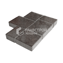 Тротуарная плитка Новый город, мокко на камне, 8 см